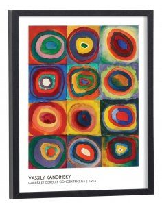 Affiche Reproduction Kandinsky - Carrés et cercles concentriques