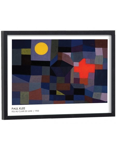 Tableau Reproduction Paul Klee - Feu au clair de lune