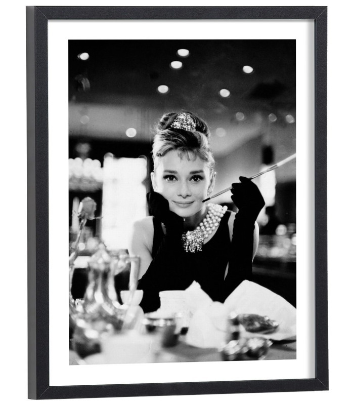 Tableau Audrey Hepburn noir et blanc