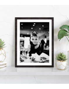 Tableau Audrey Hepburn noir et blanc 2