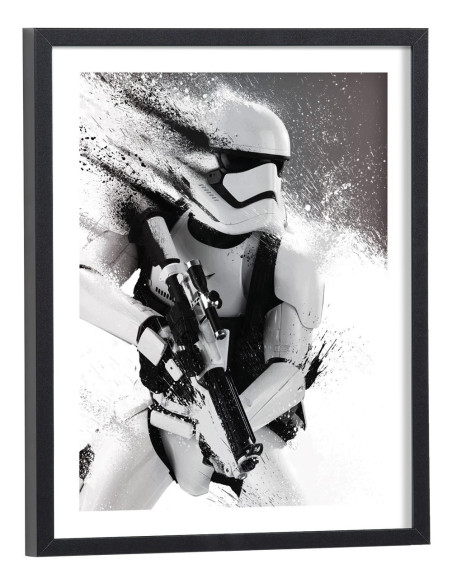 Affiche Star Wars noir et blanc