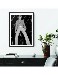 Tableau Johnny Hallyday noir et blanc 2