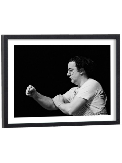 Tableau Coluche noir et blanc
