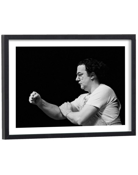 Tableau Coluche noir et blanc