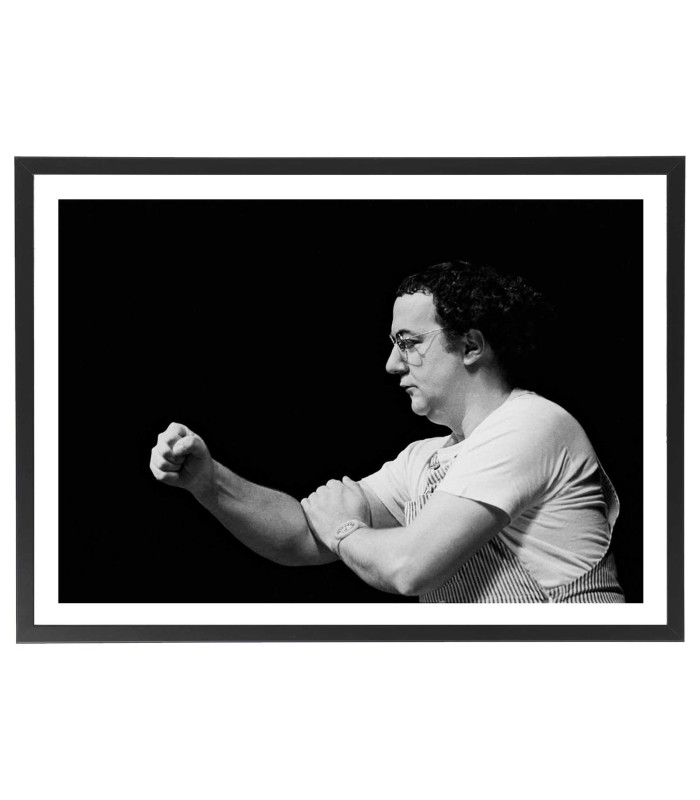 Tableau Coluche noir et blanc