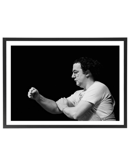 Tableau Coluche noir et blanc