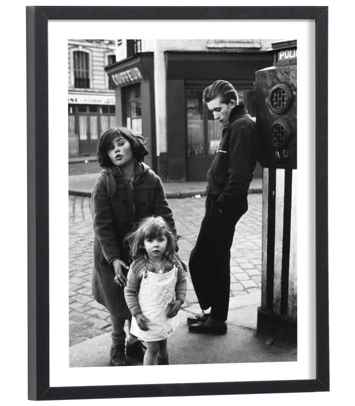 Tableau Robert Doisneau enfants noir et blanc