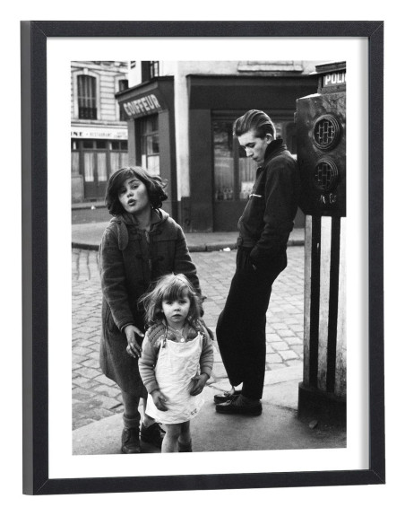 Tableau Robert Doisneau enfants noir et blanc