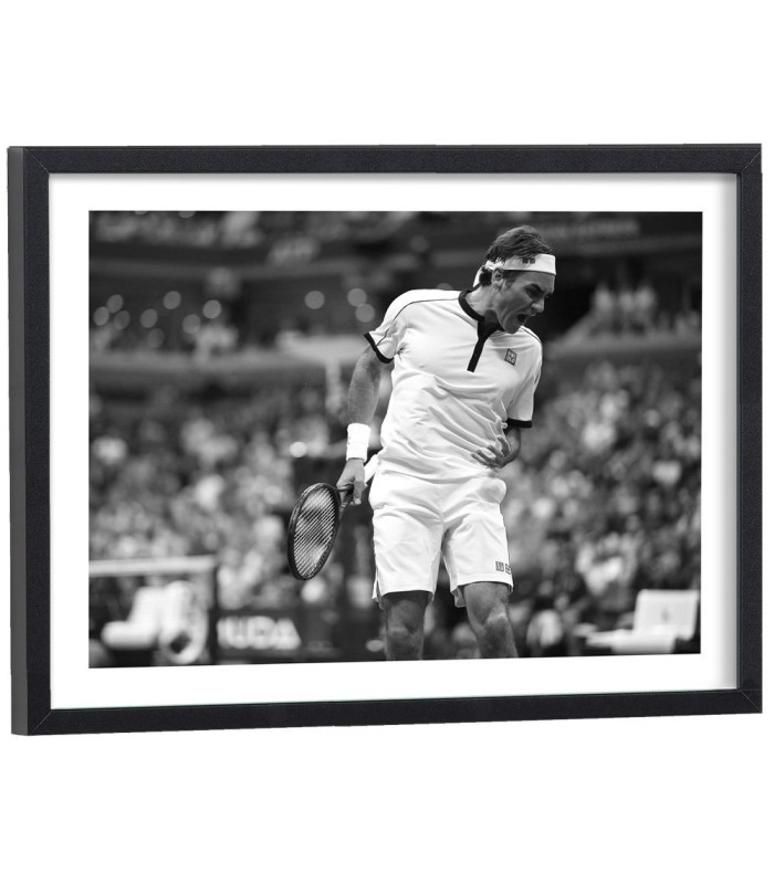 Tableau Roger Federer noir et blanc