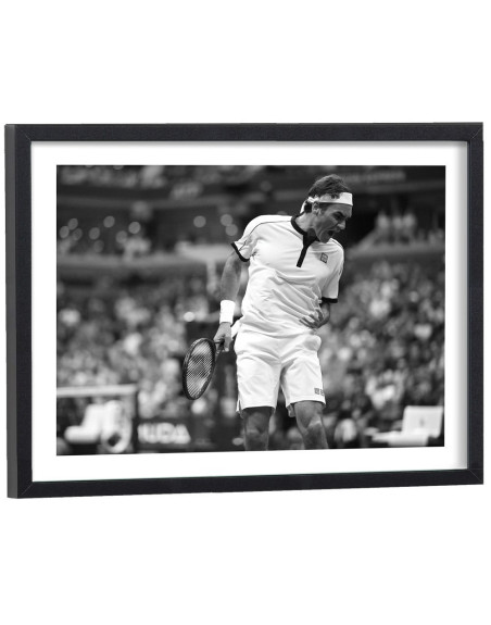 Tableau Roger Federer noir et blanc