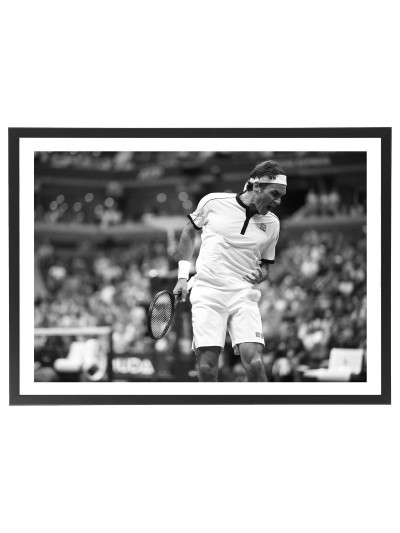 Tableau Roger Federer noir et blanc
