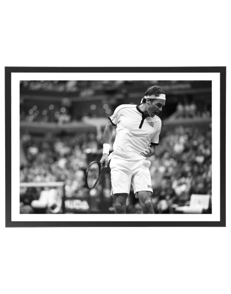 Tableau Roger Federer noir et blanc
