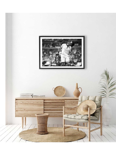  Affiche Roger Federer noir et blanc