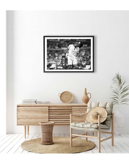  Affiche Roger Federer noir et blanc