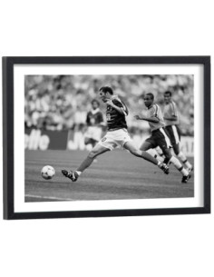Affiche Zinedine Zidane 1998 noir et blanc - football