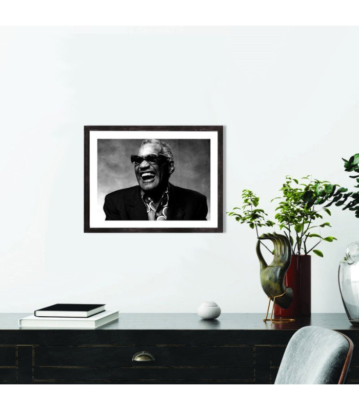  Affiche Ray Charles noir et blanc