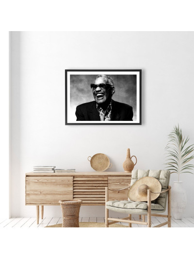  Affiche Ray Charles noir et blanc