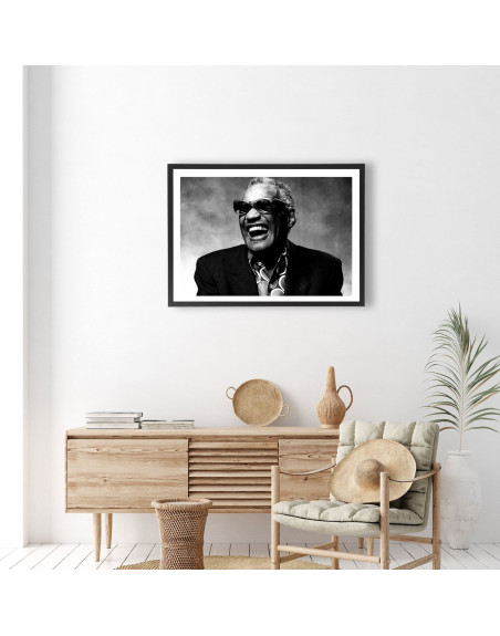  Affiche Ray Charles noir et blanc