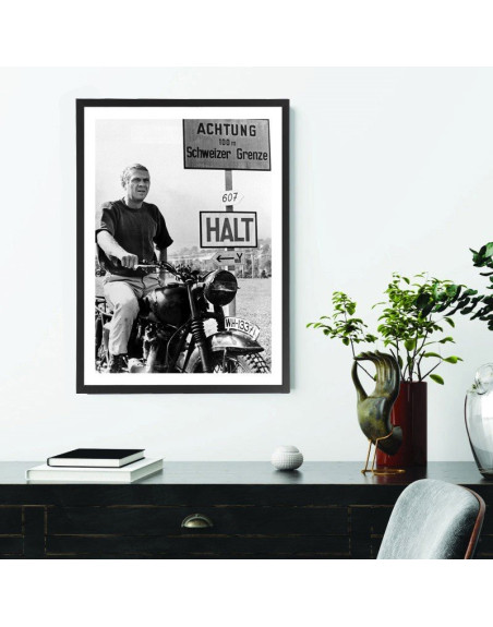  Tableau Steve McQueen en moto