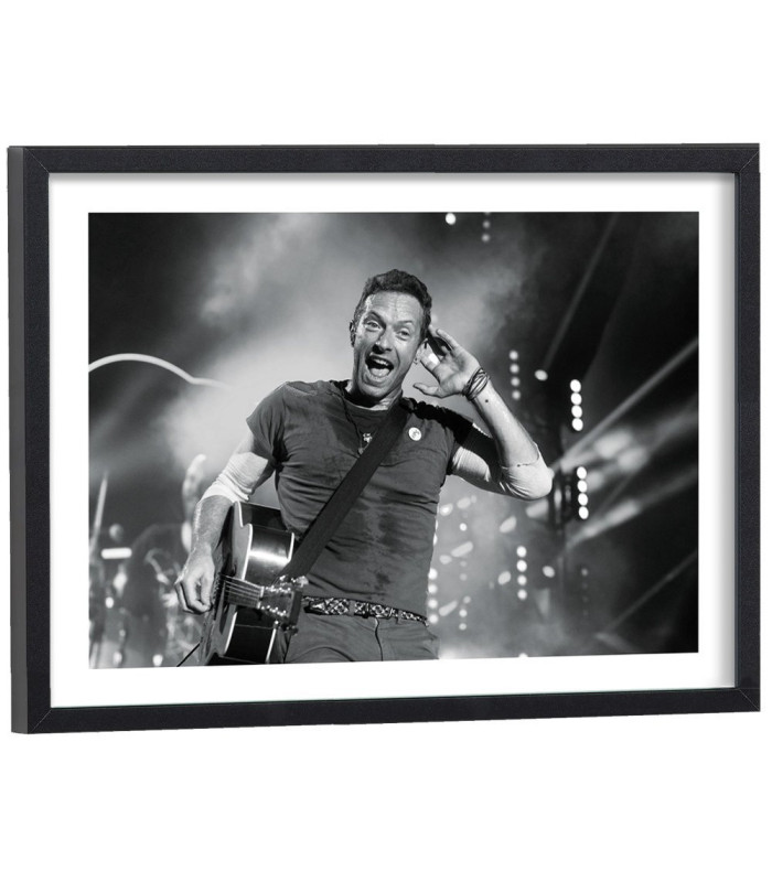 Tableau Coldplay noir et blanc