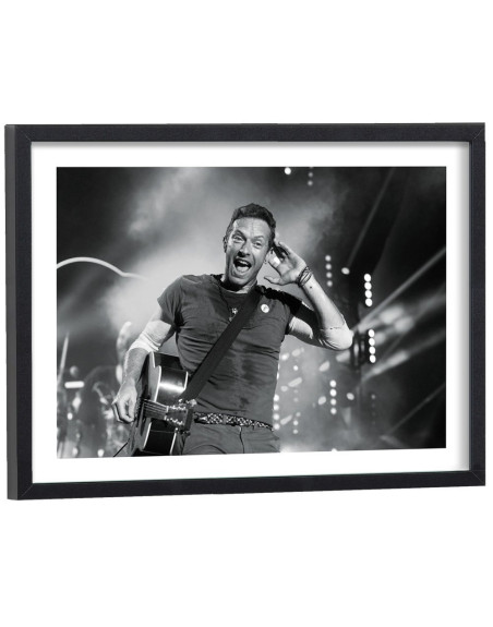 Tableau Coldplay noir et blanc