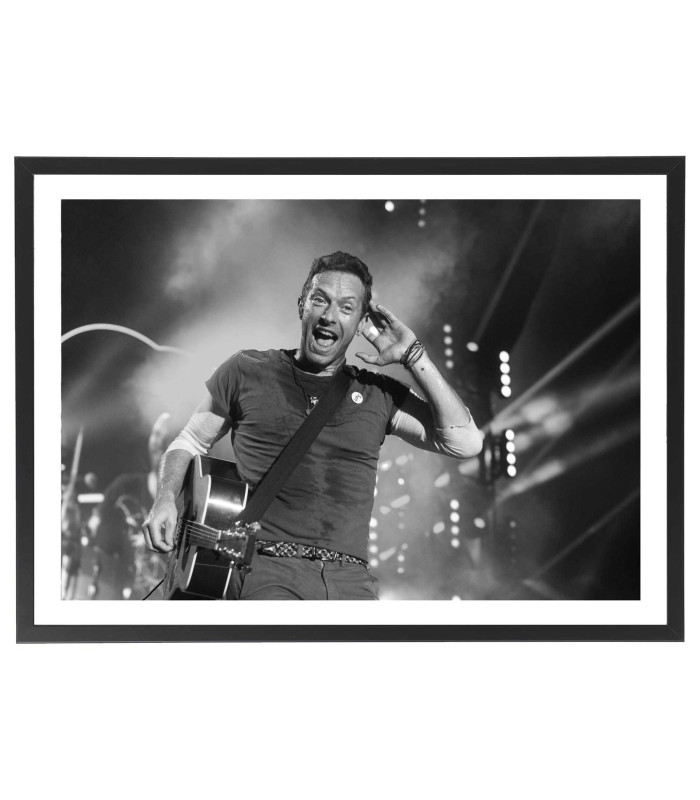 Tableau Coldplay noir et blanc