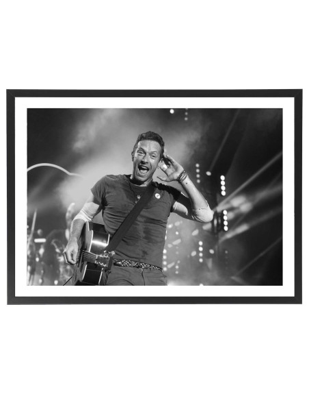 Tableau Coldplay noir et blanc