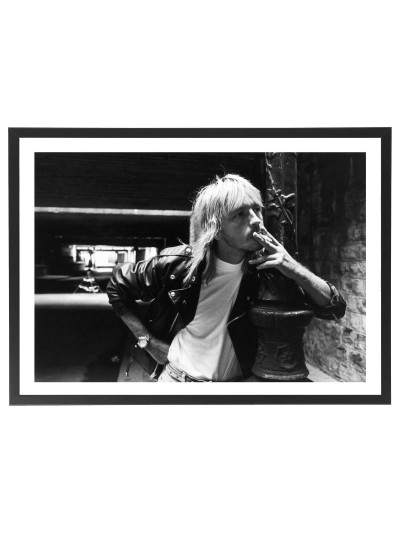 Tableau Renaud chanteur noir et blanc