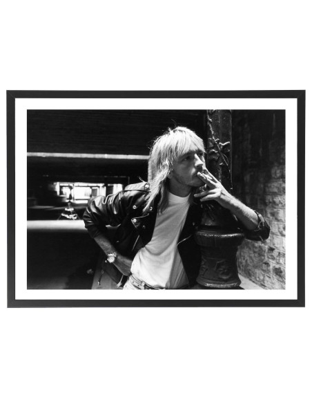 Tableau Renaud chanteur noir et blanc