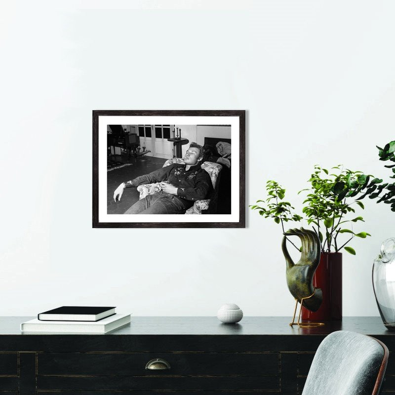 Tableau Johnny Hallyday cigarette - Affiche poster